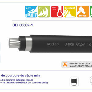 U-1000 ARVAV CÂBLE RIGIDE ARMÉ ALUMINIUM | archibat