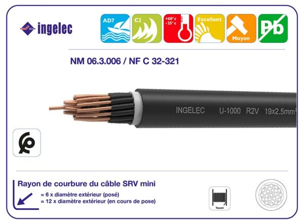 U-1000 R2V SIGNAL SRV CÂBLE SIGNAL | archibat