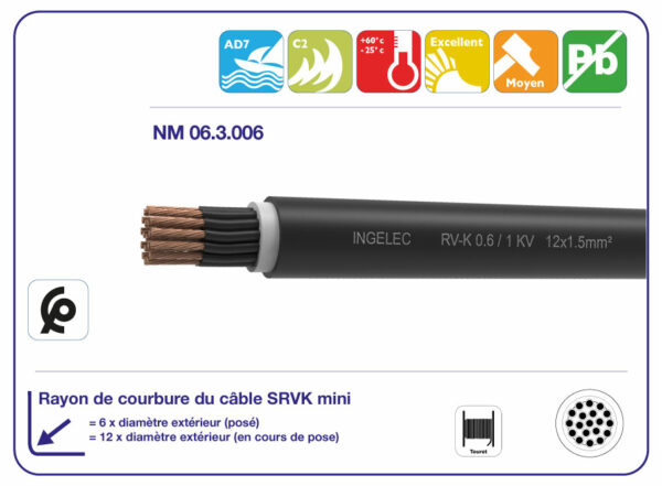 RV-K 0.6/1 KV SIGNAL SRVK CÂBLE SOUPLE | archibat