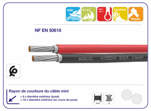 CÂBLE PHOTOVOLTAIQUES PV-SOLR 1/1 KV | archibat