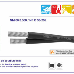 CÂBLE ISOLÉ 0.6/1KV TORSADÉ (DISTRIBUTION) | archibat