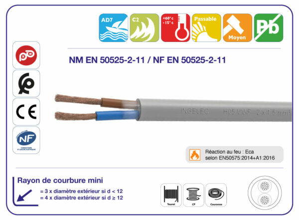 HWF CÂBLE SOUPLE MULTI-CONDUCTEURS | archibat