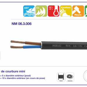 RV-K 0.6/1 KV CÂBLE SOUPLE CUIVRE | archibat