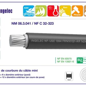 CÂBLE SANS HALOGENE NON ARME FR-N1 X1 G1- AR | archibat