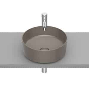 Vasque à poser Round en FINECERAMIC® avec bonde de vidage en céramique | archibat
