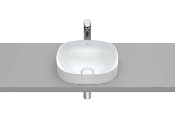 Vasque semi-encastrée Soft en FINECERAMIC® Bonde de vidage céramique incluse | archibat