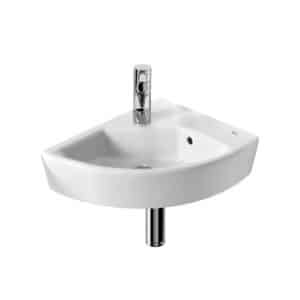 Lavabo mural en porcelaine - vasque à droite | archibat