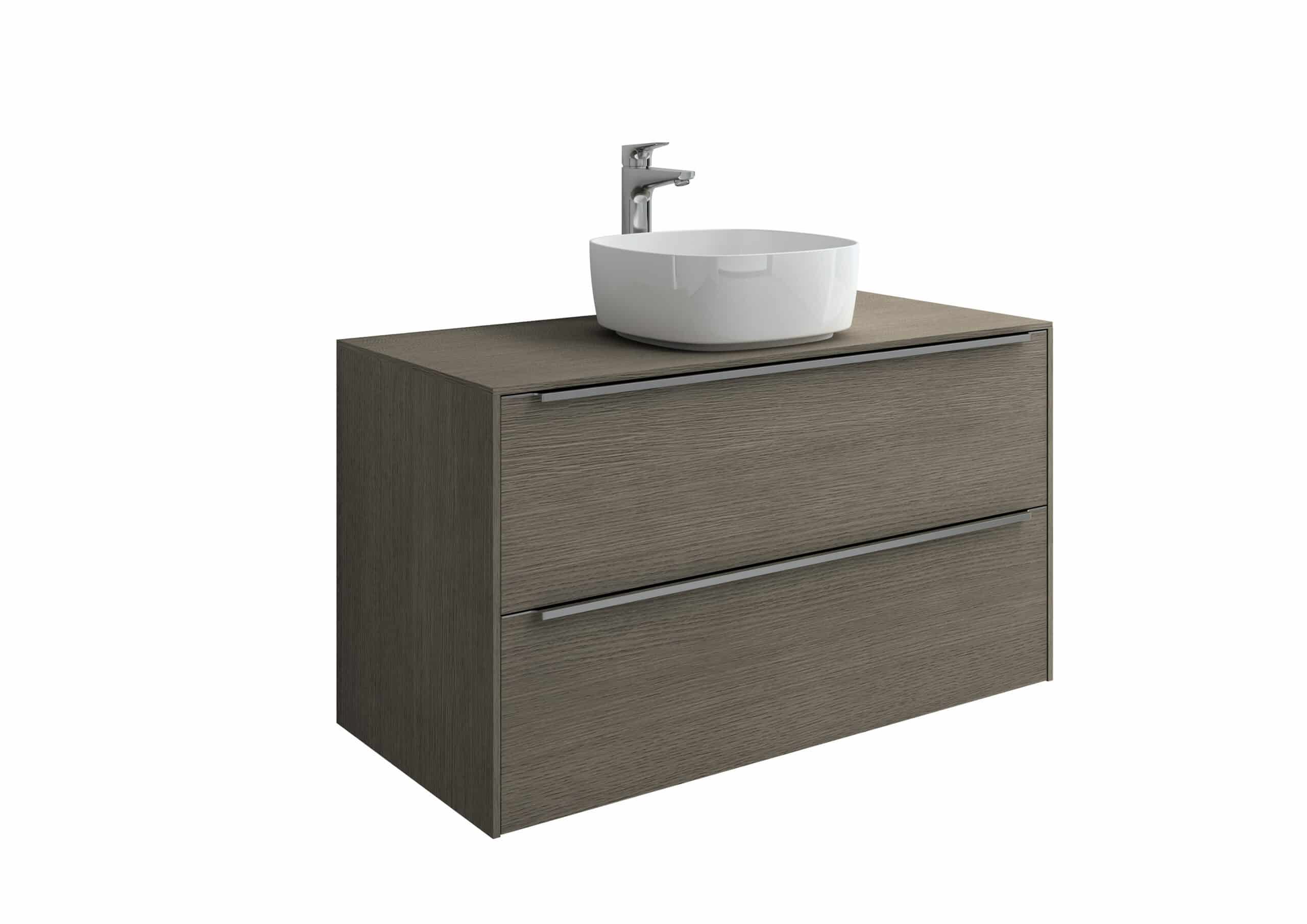 Meuble 2 tiroirs avec plan pour vasque à poser | archibat