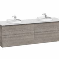 Unik ( ensemble meuble 4 tiroirs, lavabo double en SURFEX® ) | archibat