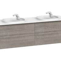Unik ( ensemble meuble 4 tiroirs, lavabo double en SURFEX® ) | archibat