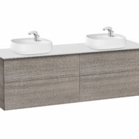 Unik ( ensemble meuble 4 tiroirs, lavabo double en SURFEX® ) | archibat