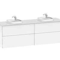 Unik ( ensemble meuble 4 tiroirs, lavabo double en SURFEX® ) | archibat