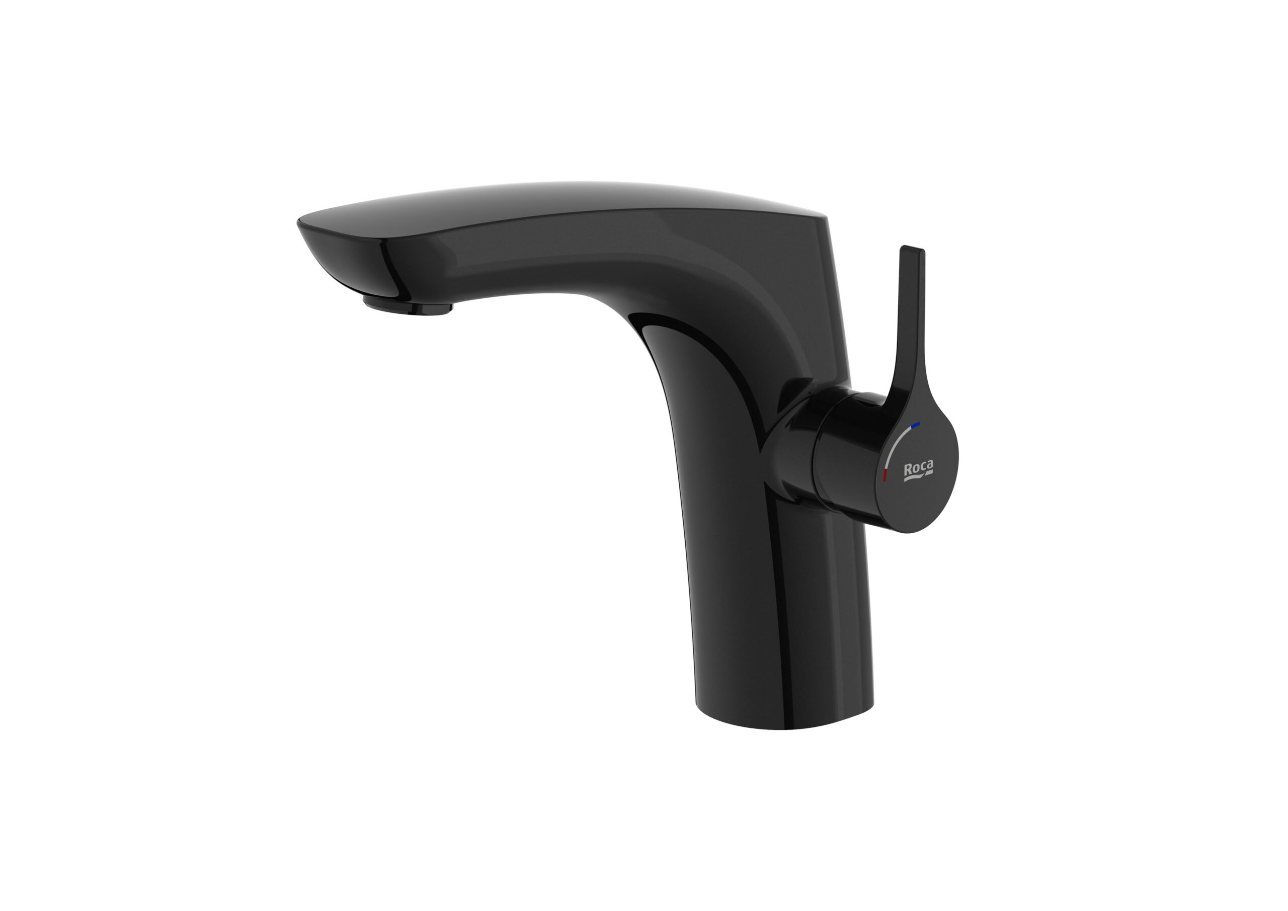 Mitigeur pour lavabo monotrou, corps lisse, livré avec vidage clic-clac et flexibles d'alimentation. Ouverture sur l'eau froide | ARCHIBAT MAROC