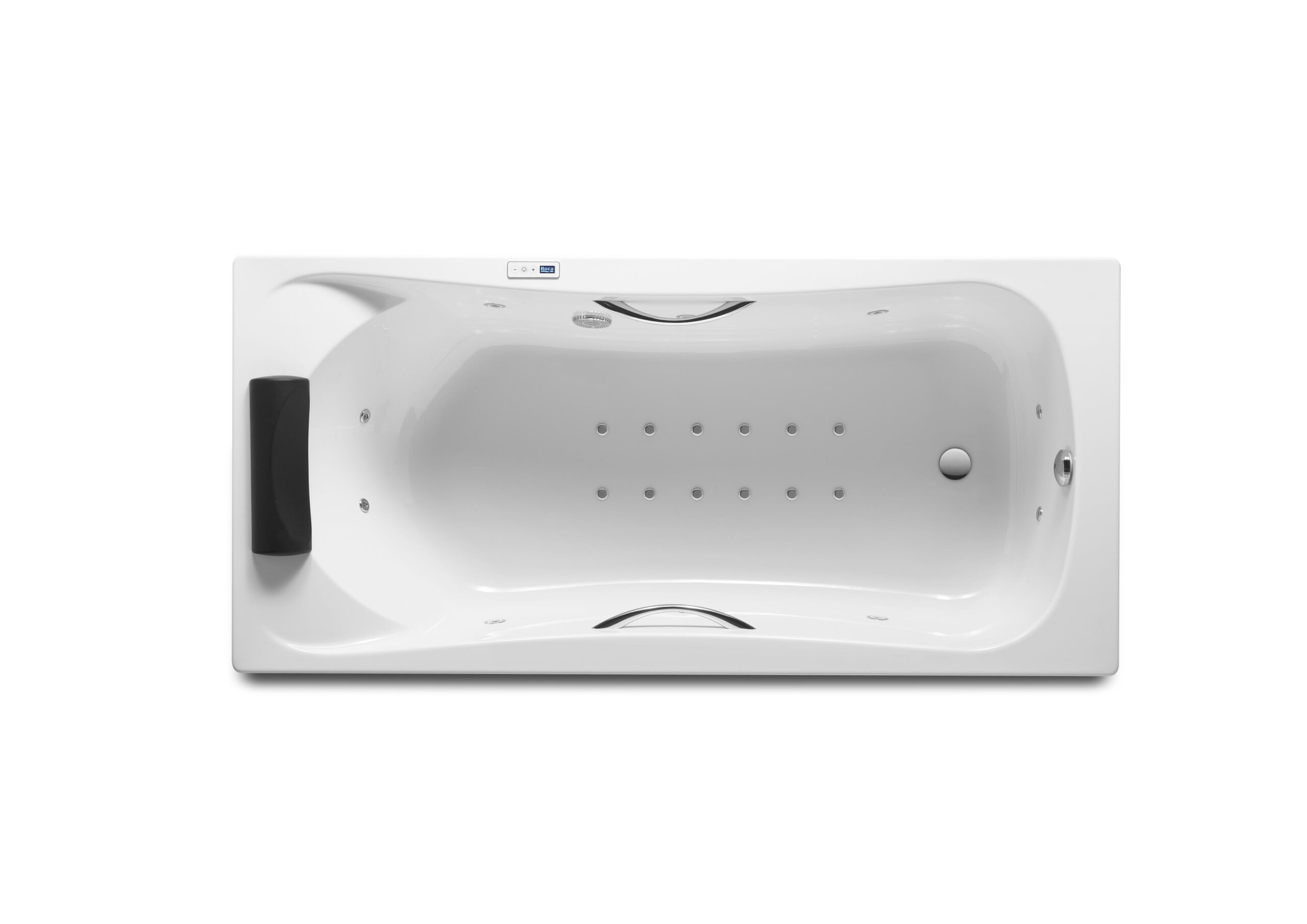 Baignoire acrylique rectangulaire à encastrer avec système balnéo Total, livrée avec poignée, vidage et pieds réglables | archibat MAROC