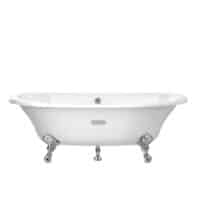 Baignoire fonte émaillée ovale avec fond antidérapant, extérieur blanc | archibat MAROC