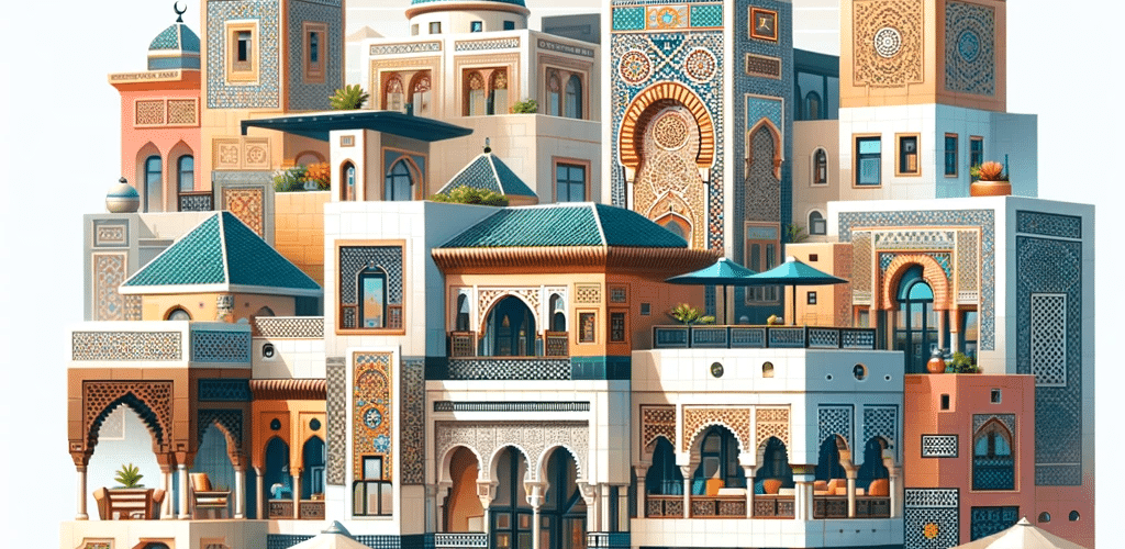 the fusion of traditional and modern Moroccan architecture. archibat maroc